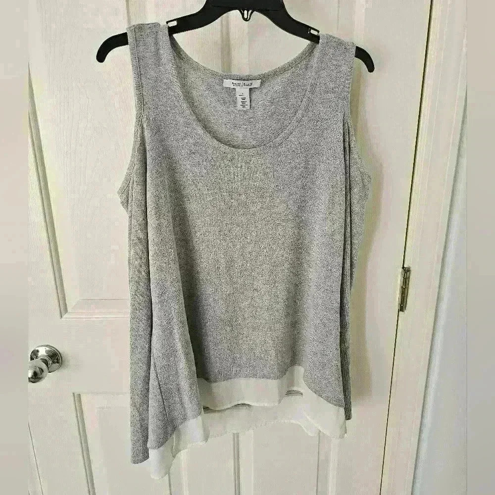 White House Black Market Cold Should Long Sleeve Top Size L